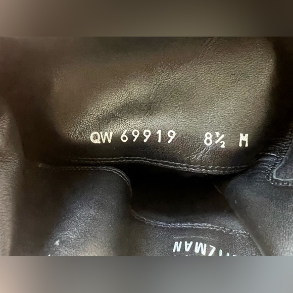 Stuart Weitzman Over the knee Boots Black Leather Pull On Round Toe Size 8.5 M - Picture 8 of 8